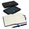 Promotional Pierre Cardin Lombard Notebook and Pen Gift Sets Navy Open